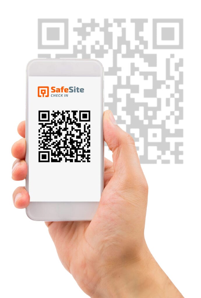 Safe Site Check In QR Code on Phone