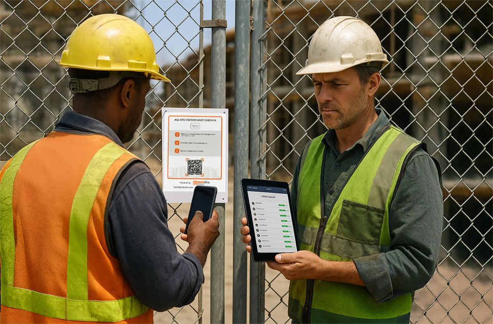 track who's on site real time