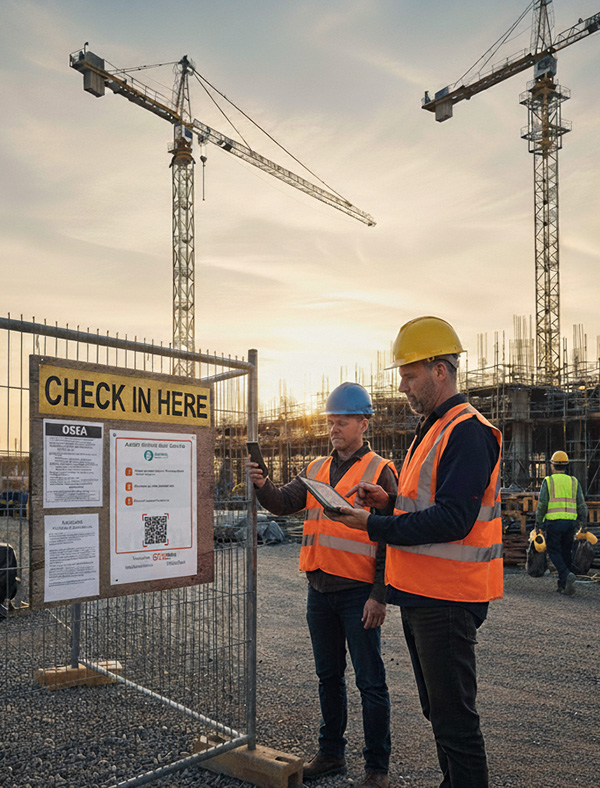 digital check-in system construction